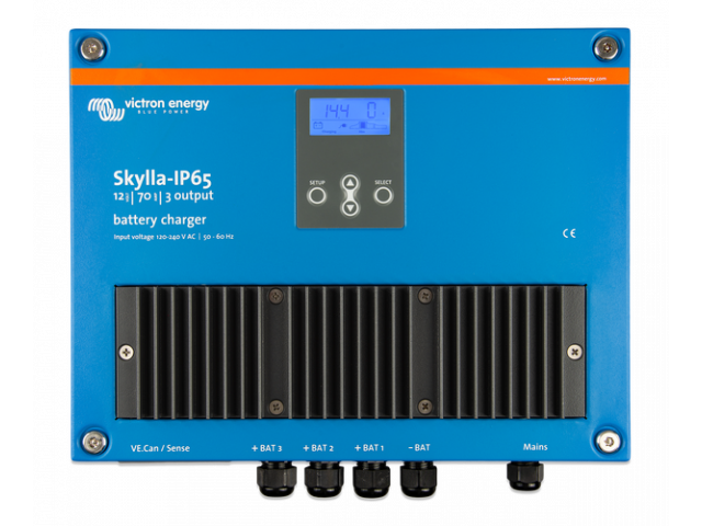 Victron Energy Skylla IP65 12V/70(3) 3 Çıkışlı 120-240V Akü Şarj Cihazı Redresör - (SKY012070100)